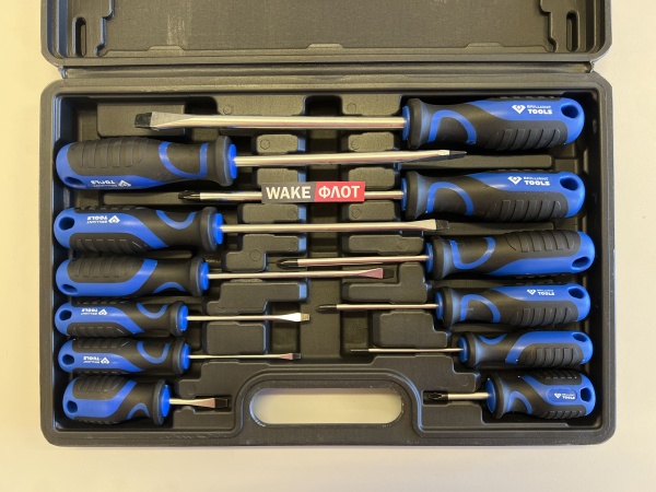 Набор отверток шлицевых РН, 12 шт, 010117